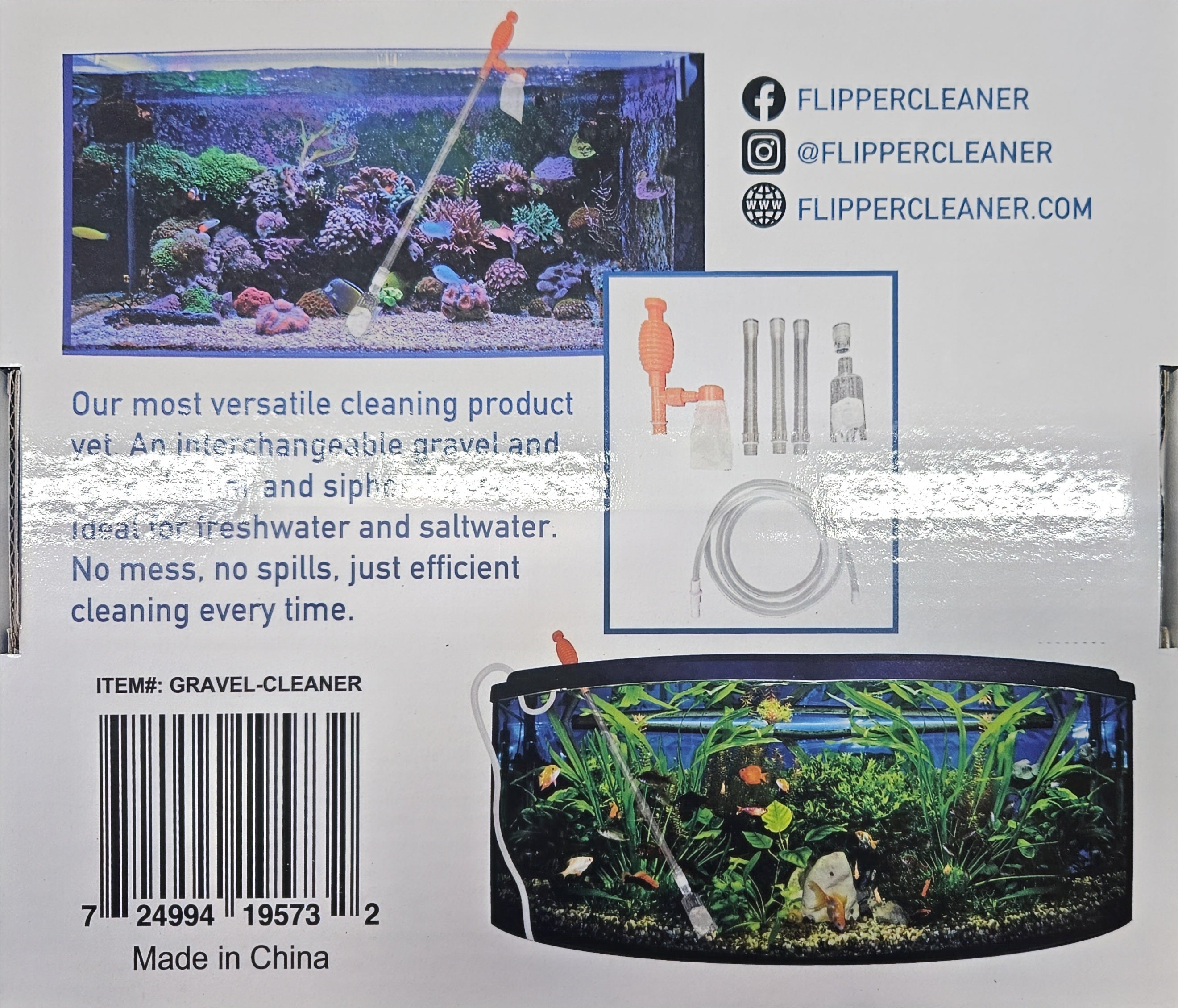 Flipper AquaVac Dual Cleaner & Siphon