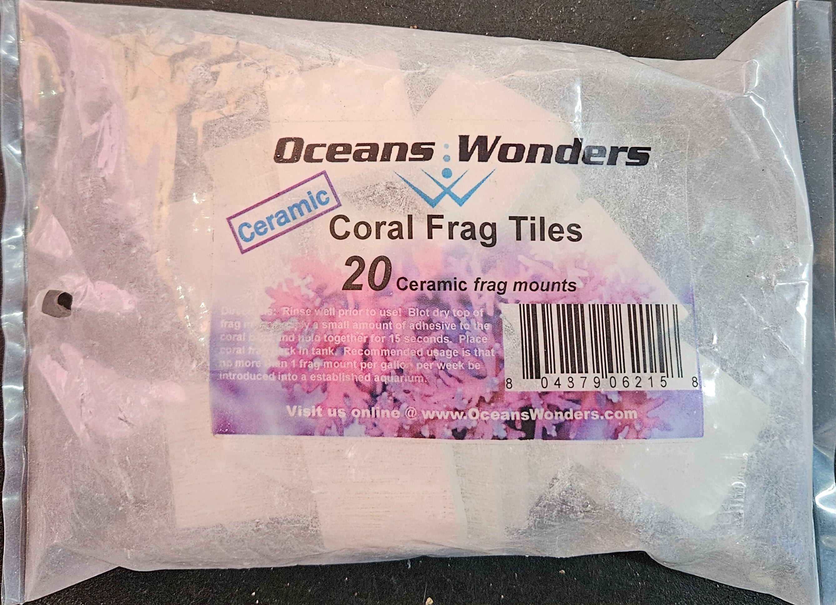 Ocean-Wonders-Coral-Large-Frag-Tiles 20 count