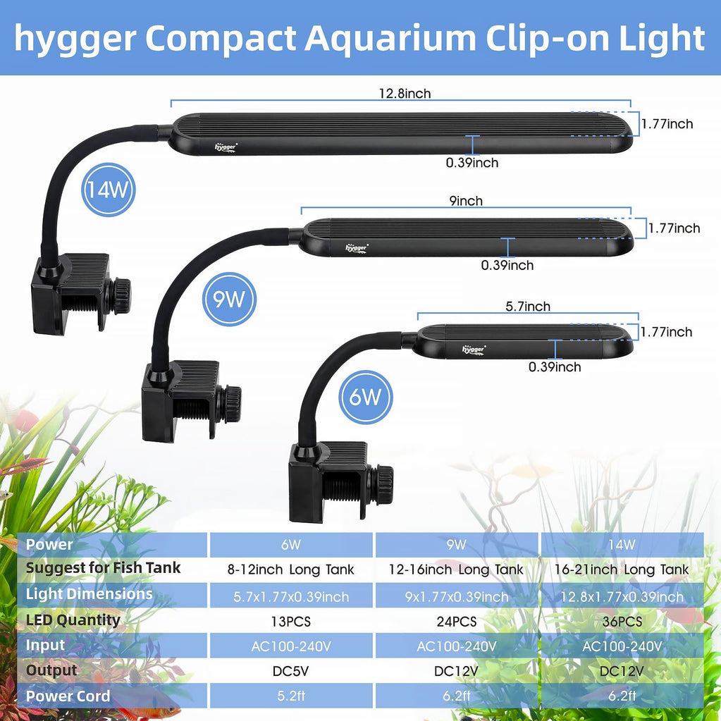 Hygger Nano Clip-On Aquarium Light